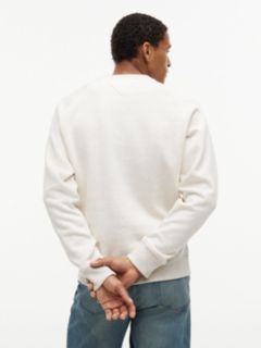 Flag Logo Brushed-Back Raglan Sweatshirt — Light Beige 4