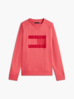 Flag Logo Brushed-Back Raglan Sweatshirt — Coral 5