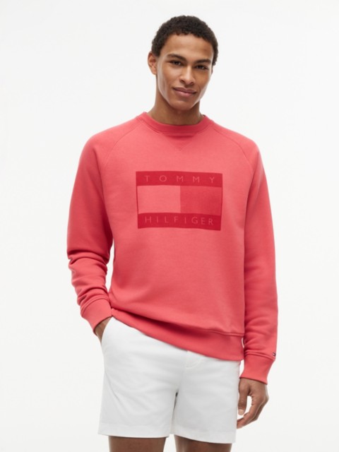 Мужские худи Tommy Hilfiger Flag Logo Brushed-Back Raglan Sweatshirt