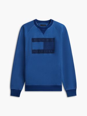 Мужские худи Tommy Hilfiger Flag Logo Indigo-Dyed Raglan Sweatshirt — фото 5