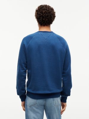 Мужские худи Tommy Hilfiger Flag Logo Indigo-Dyed Raglan Sweatshirt — фото 4