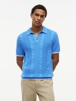 Short-Sleeve Cable Knit Sweater Polo from Tommy Hilfiger - $65.40