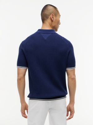 Short-Sleeve Cable Knit Sweater Polo | Tommy Hilfiger