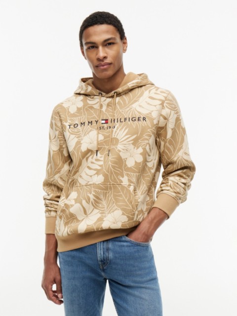 Мужские худи Tommy Hilfiger Tropical Print Brushed-Back