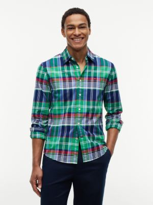 Regular Fit Plaid Oxford Shirt, Vivid Clover Multi