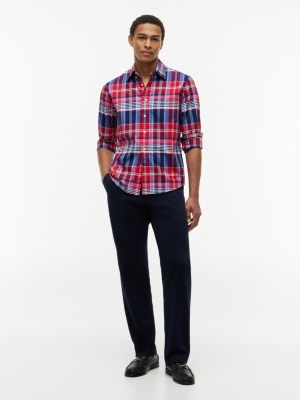 Мужская рубашка Tommy Hilfiger Regular Fit Plaid Oxford, цвет: Красный — фото 2