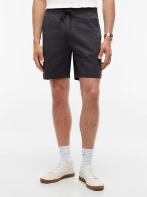 Regular Fit 7" Garment-Washed Short, Washed Black
