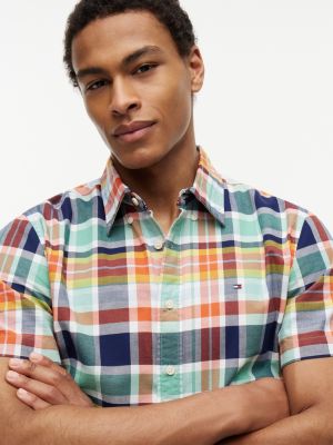 Мужские рубашки Tommy Hilfiger Regular Fit Madras Oxford Shirt — фото 3