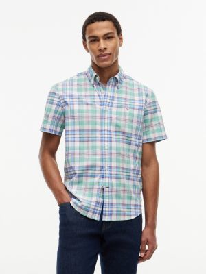 Regular Fit Plaid Oxford Shirt, Fort Green