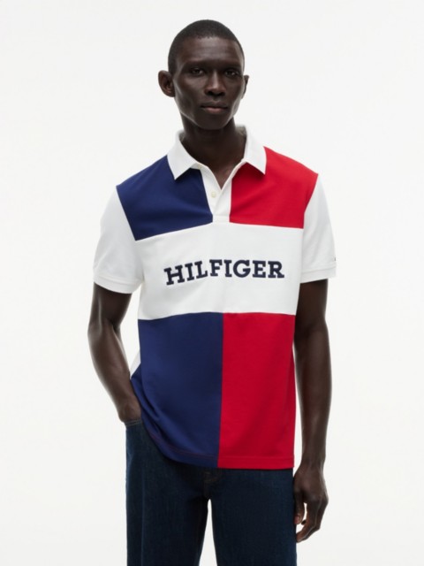 Мужские топы Tommy Hilfiger Regular Fit Colorblock Polo