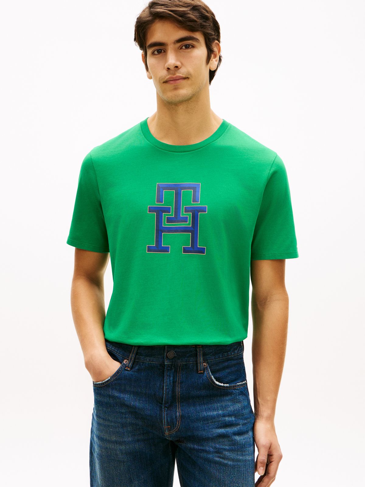 Monogram Logo T-Shirt — Olympic Green