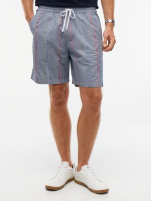 Мужские шорты Tommy Hilfiger Regular Fit 7" Striped Twill Short, цвет: Разноцветный — фото 1