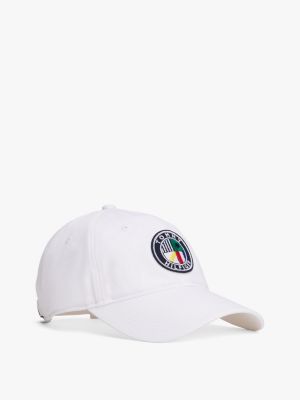 Sailing Flag Circle Logo Baseball Cap, Classic White