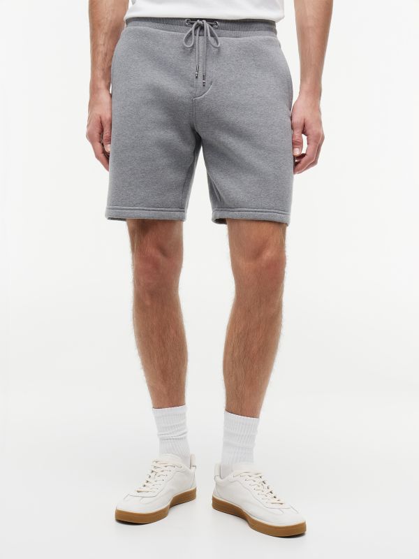 Regular Fit 8" Brushed Fleece Sweatshort — Grey