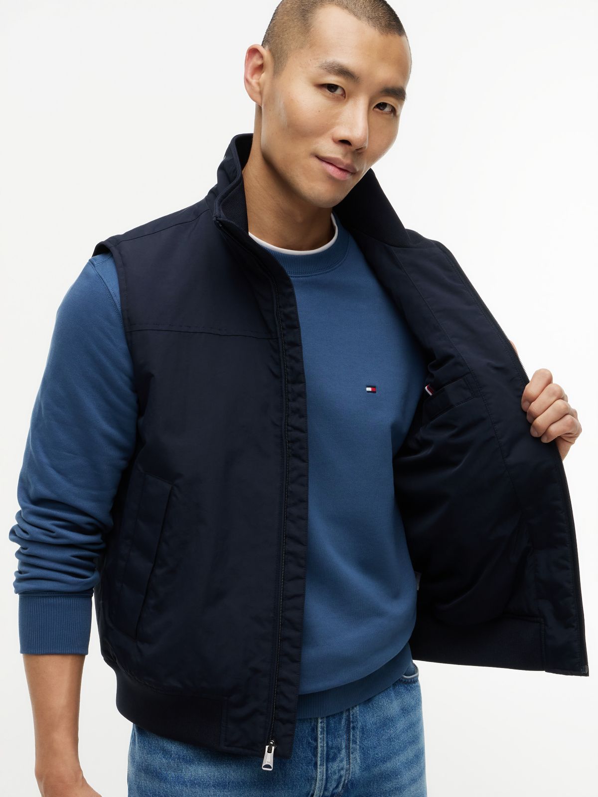 Water-Repellent Regatta Vest — Navy