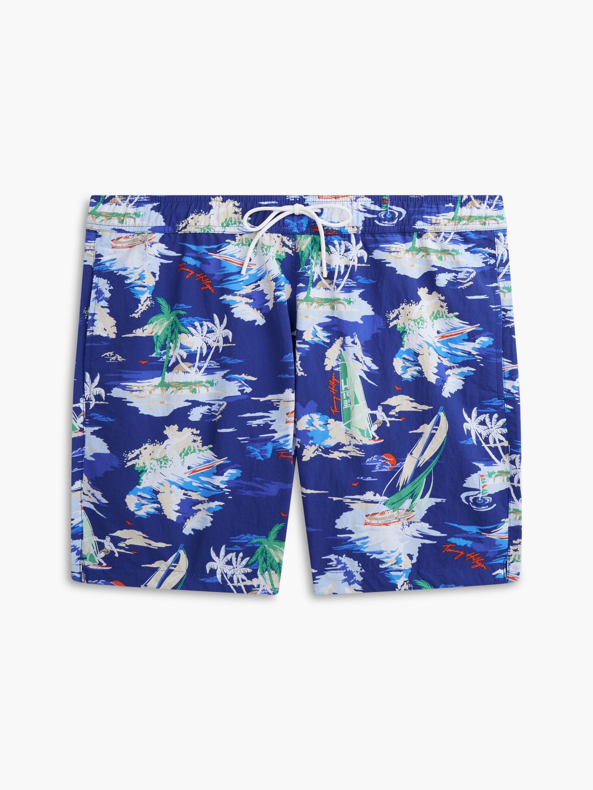 Surf Print 7" Swim Trunk — Wedge Blue