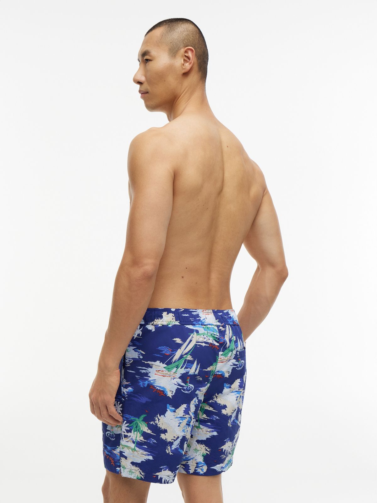 Surf Print 7" Swim Trunk — Wedge Blue