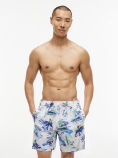 Surf Print 7" Swim Trunk — Optic White 1