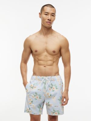Floral Print 7" Swim Trunk, Sweet Blue