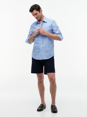 Мужские рубашки Tommy Hilfiger Regular Fit Mixed-Stripe All-Day Shirt — фото 2