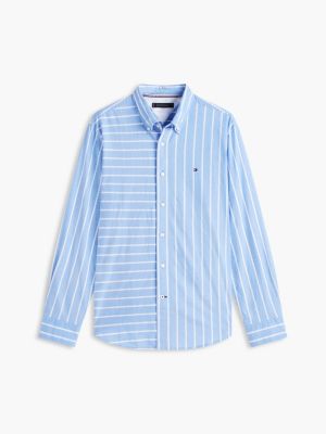 Мужские рубашки Tommy Hilfiger Regular Fit Mixed-Stripe All-Day Shirt — фото 5