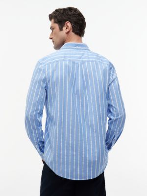 Мужские рубашки Tommy Hilfiger Regular Fit Mixed-Stripe All-Day Shirt — фото 4