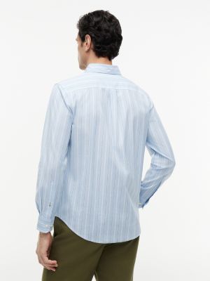 Мужская рубашка Tommy Hilfiger Regular Fit Striped All-Day, цвет: Синий полосатый — фото 4