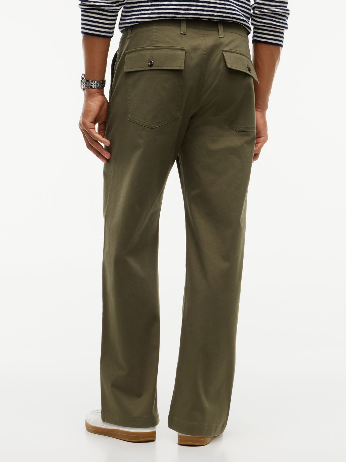 Stretch Twill Straight Chino Field Pant — Utility Olive