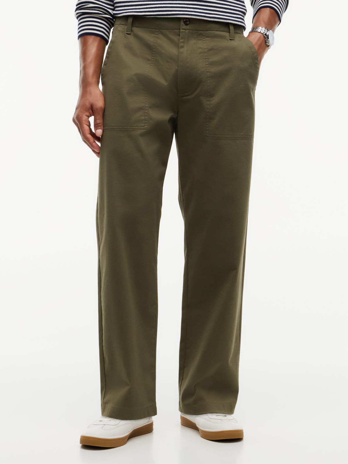 Stretch Twill Straight Chino Field Pant — Utility Olive