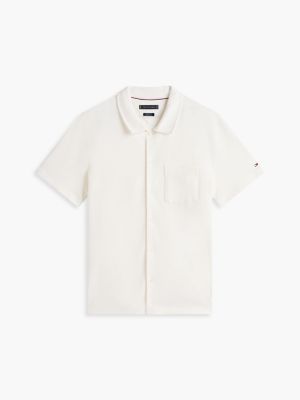 Мужские рубашки Tommy Hilfiger Regular Fit Mesh Pocket Shirt Polo — фото 5