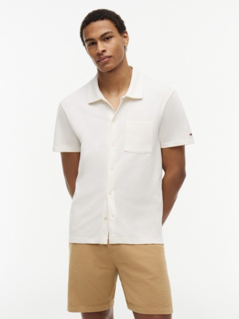 Мужские рубашки Tommy Hilfiger Regular Fit Mesh Pocket Shirt Polo