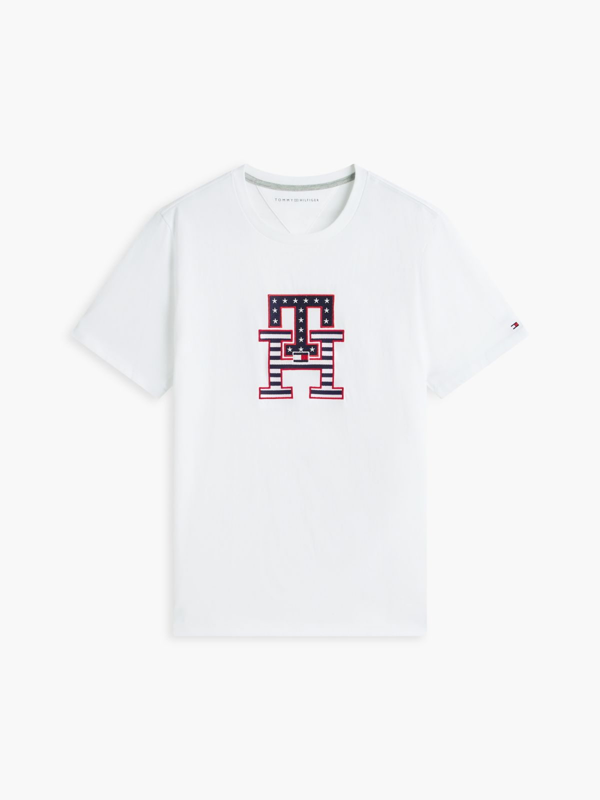 Stars and Stripes Monogram T-Shirt — Optic White