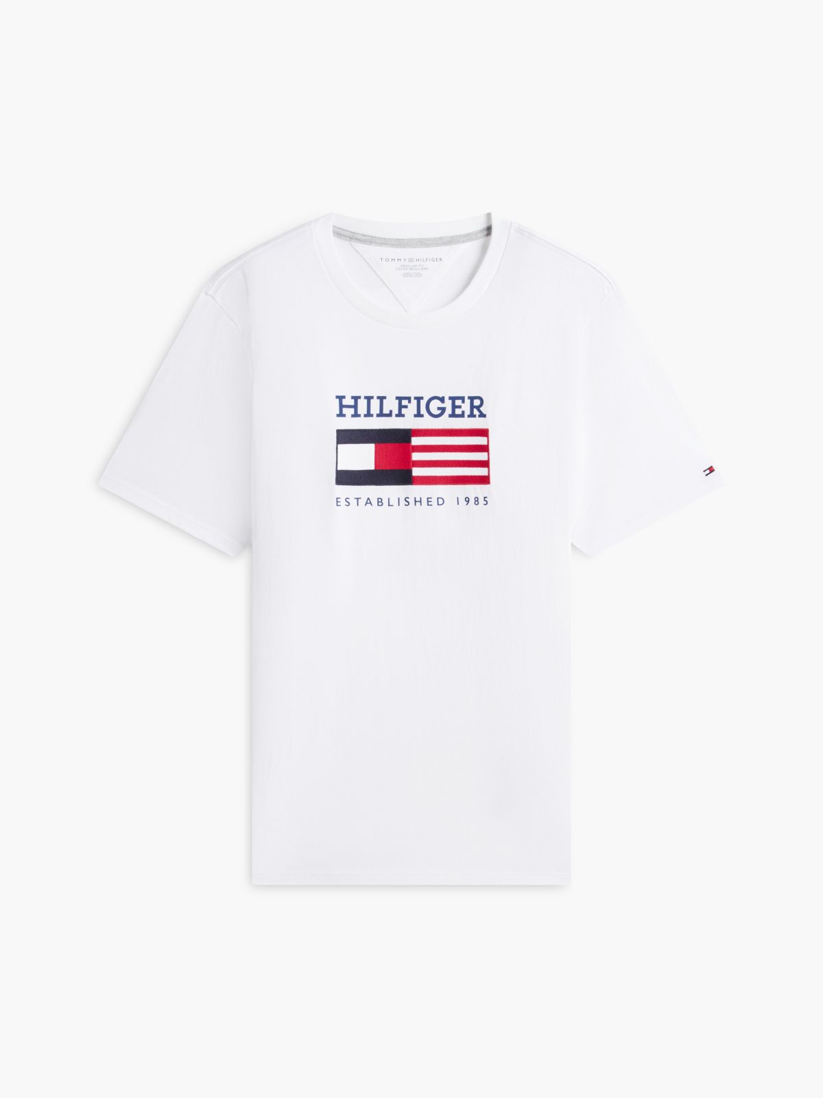 Hilfiger Flag Logo T-Shirt — Optic White