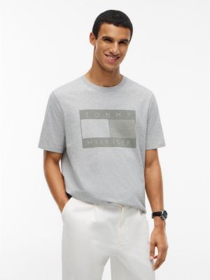 Tonal Flag Logo T-Shirt, Grey Heather