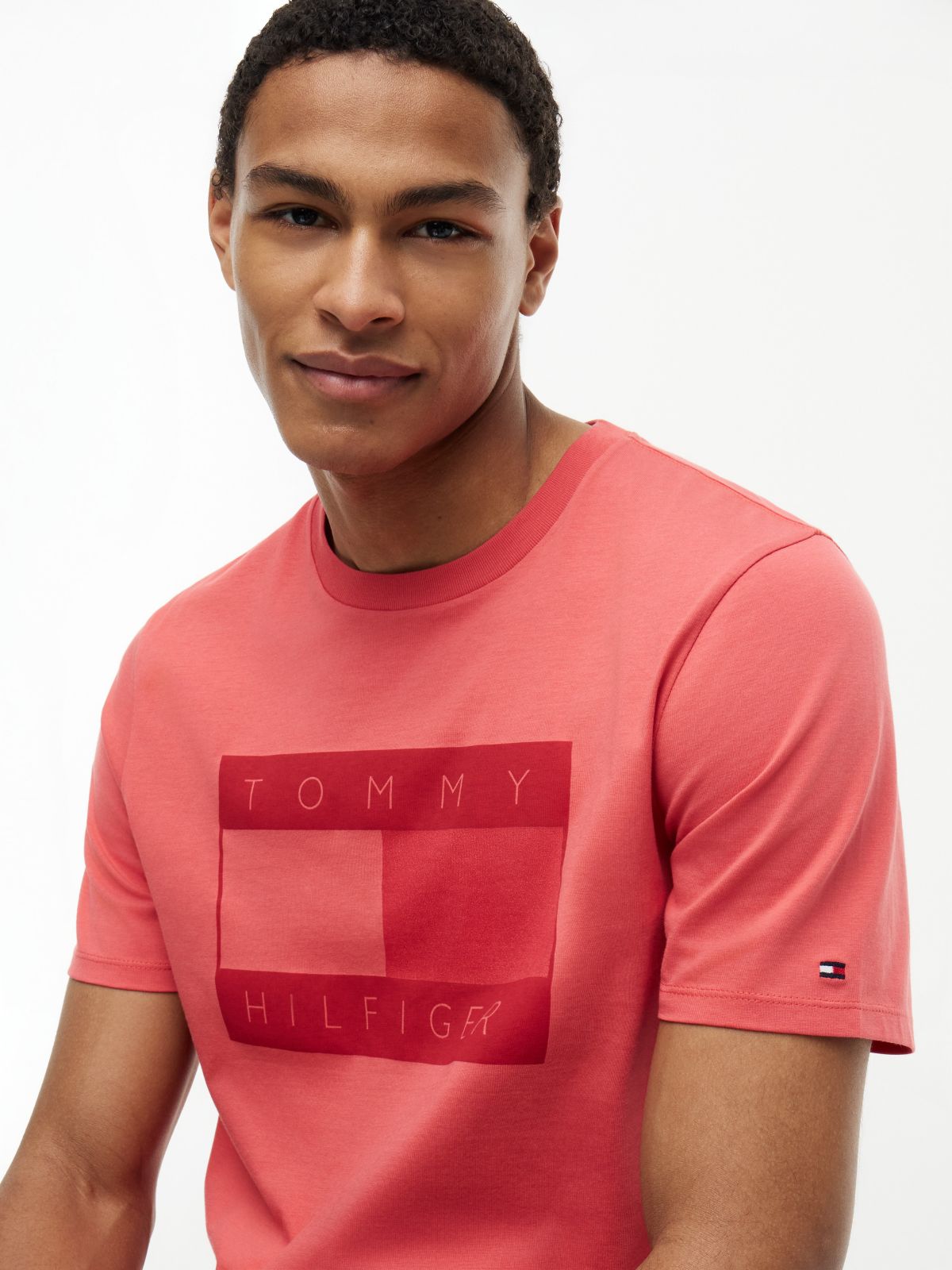 Tonal Flag Logo T-Shirt — Coral