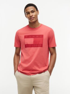 Tonal Flag Logo T-Shirt, Coral