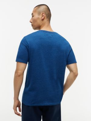 Мужские футболки Tommy Hilfiger Indigo-Dyed Flag Logo T-Shirt — фото 4
