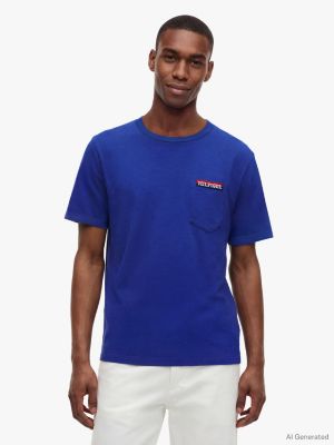 Hilfiger Logo Pocket T-Shirt, Wedge Blue