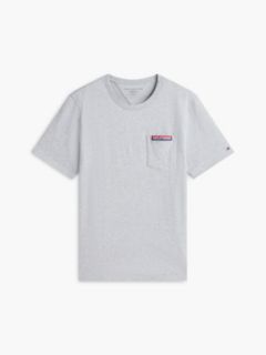 Hilfiger Logo Pocket T-Shirt — Grey Heather 5
