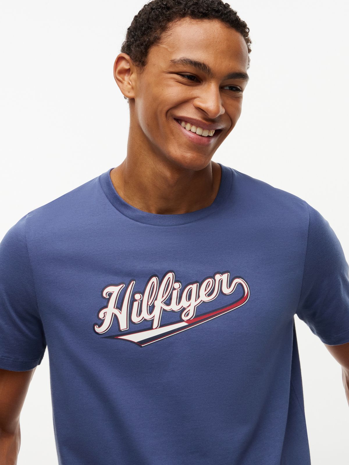 Hilfiger Baseball Logo T-Shirt — Faded Indigo
