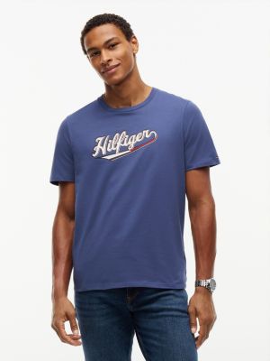 Hilfiger Baseball Logo T-Shirt, Faded Indigo