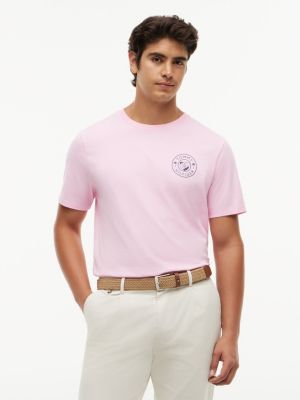 Palm Tree Logo T-Shirt, Classic Pink