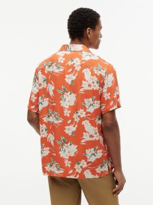 Мужские рубашки Tommy Hilfiger Regular Fit Floral Linen-Blend Camp Shirt — фото 4