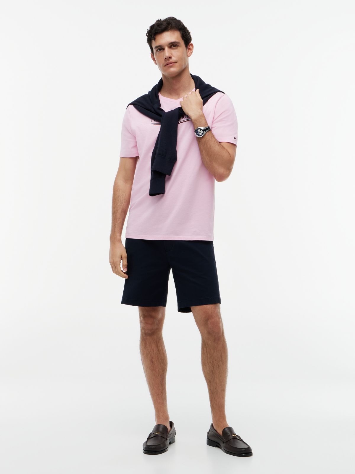 Hilfiger New York Logo T-Shirt — Classic Pink