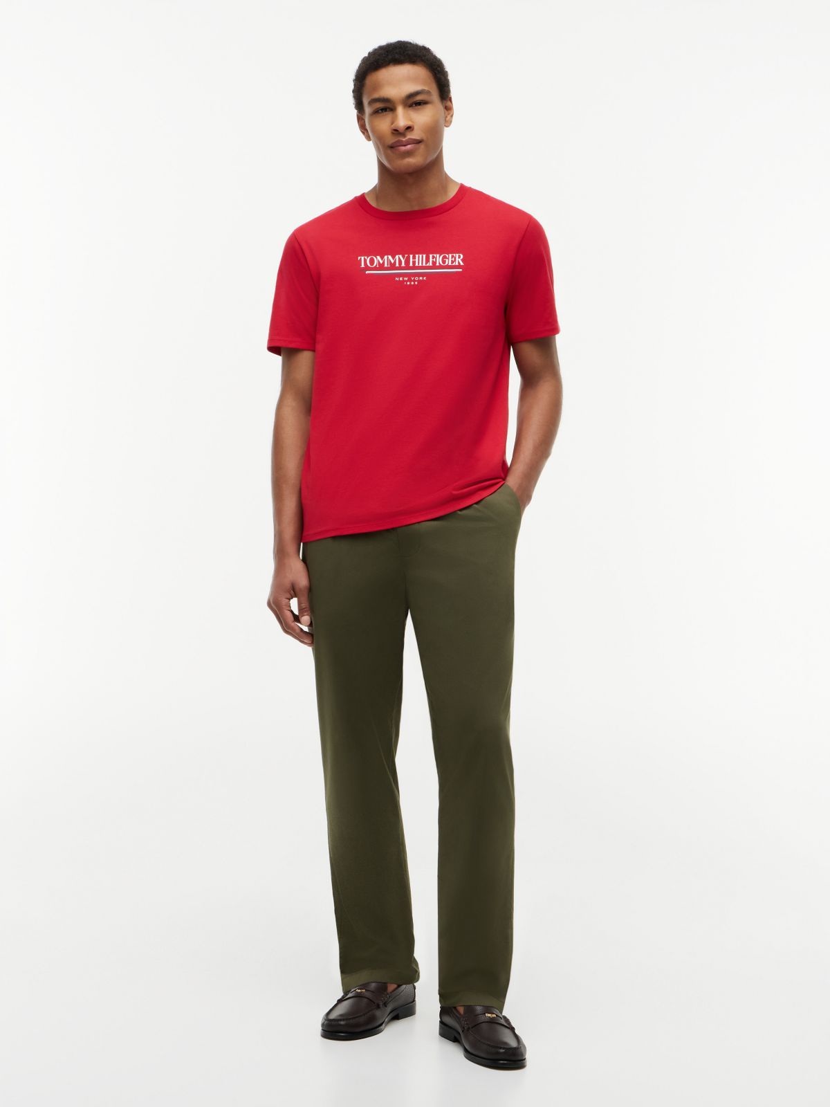 Hilfiger New York Logo T-Shirt — Primary Red