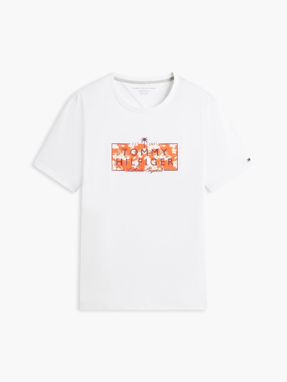 Tropical Floral Logo T-Shirt — Optic White