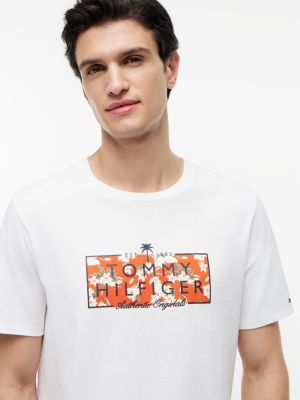 Мужские футболки Tommy Hilfiger Tropical Floral Logo T-Shirt — фото 3