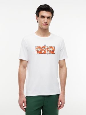 Tropical Floral Logo T-Shirt, Optic White