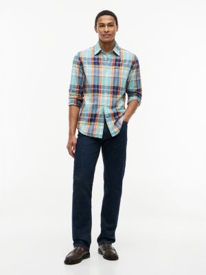 Мужские рубашки Tommy Hilfiger Regular Fit Madras Linen-Blend Shirt — фото 2