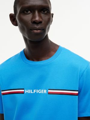 Мужские футболки Tommy Hilfiger Hilfiger Signature Stripe Logo T-Shirt — фото 3